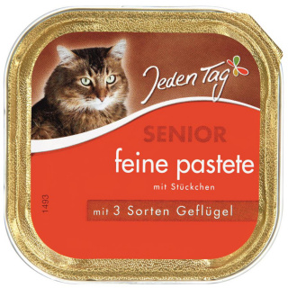 Jeden Tag Kattemad Paté Senior m/fjerkræ Pate 100g