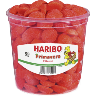 Haribo Primavera Jordbær 150 stk 1.05 kg