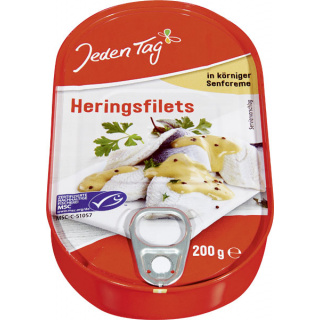 Jeden Tag Heringsfilet i sennepsauce 200g