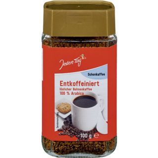 Jeden Tag Instant kaffe koffeinfri 100g