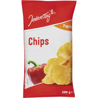 Jeden Tag Chips m. paprika 200g