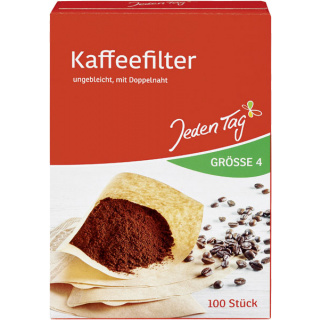 Jeden Tag Kaffefilter str 4 100 stk