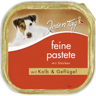 Jeden Tag Hundemad m/fjerkræ & kalv 300g