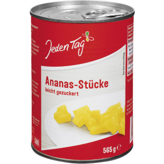 Jeden Tag Ananas stykker 580ml