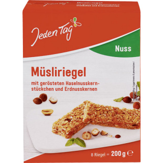 Jeden Tag Müslibar m. nødder 200g