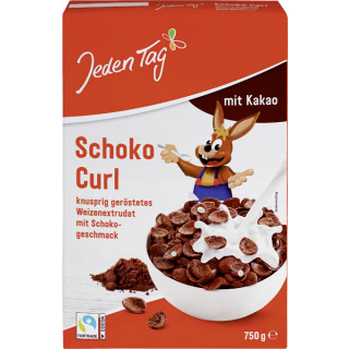 Jeden Tag Choko Curl morgenmad 750g