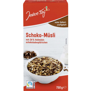 Jeden Tag Müsli m. chokoladestykker  750g