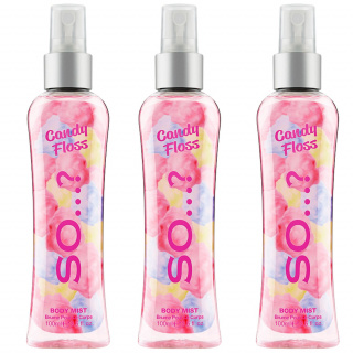 So…? Candy Floss Body Mist Spray Fragrance Pack of 3 x 100ml