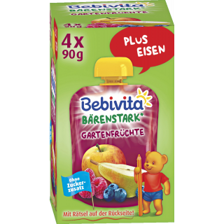 Bebivita Børnesjov Havefrugt 4X90g