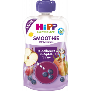 Hipp Smoothie Mix Bio Blåbær I Æble Og Pære 120ml