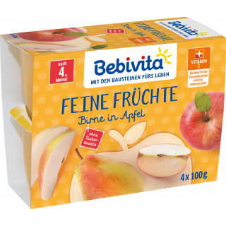 Bebivita Pære I Æble 4X100g