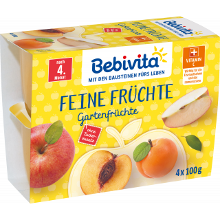 Bebivita Havefrugter 4X100g