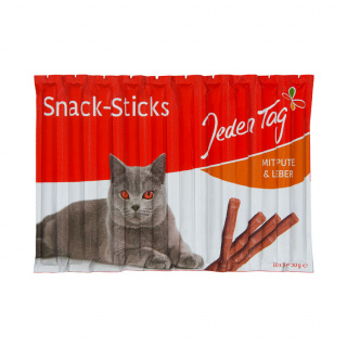 Jeden Tag Kat Snack Sticks m/kalkun & lever 10x50g