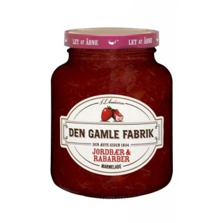 Den Gamle Fabrik Jordbær & Rabarbermarmelade 600 g