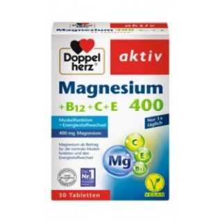 Doppelherz Magnesium 400 + B12 30 stk