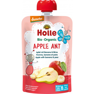 Holle Bio Dd Squeeze Bag Æblemyre Æble Med Banan & Pære 100g