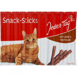 Jeden Tag Kat Snack Sticks m/lam & kalkunkød 10x50g